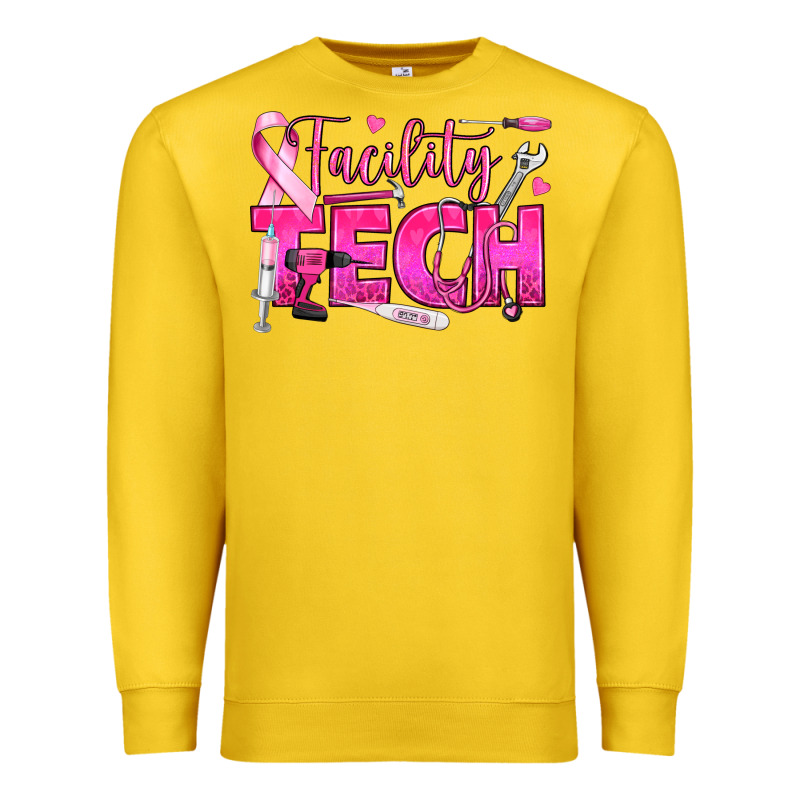 Breast Cancer Facility Tech Premium Sweatshirt by texasbilliewilder | Teevron
