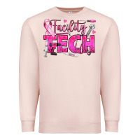 Pale Pink Breast Cancer Facility Tech Premium Sweatshirt - texasbilliewilder