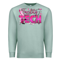 Seafoam Breast Cancer Facility Tech Premium Sweatshirt - texasbilliewilder