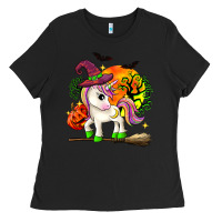 Black halloween unicorn Ladies Tee - Zillion Design Studio