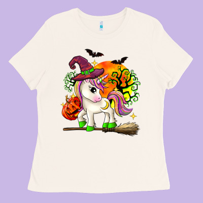 Halloween Unicorn Ladies Tee Designed By Zillion Design Studio