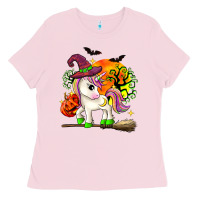 Bubblegum Pink halloween unicorn Ladies Tee - Zillion Design Studio