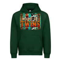 Forest Green mom of twins western brushstroke Urban Hoodie - OliviaCreatesArt