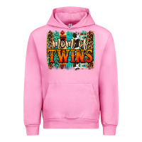 Fuchsia Pink mom of twins western brushstroke Urban Hoodie - OliviaCreatesArt