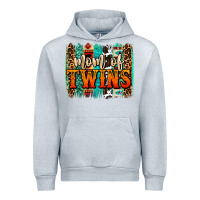 Heather Grey mom of twins western brushstroke Urban Hoodie - OliviaCreatesArt