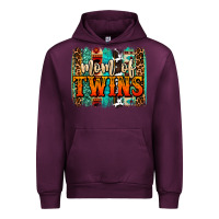 Mauve Wine mom of twins western brushstroke Urban Hoodie - OliviaCreatesArt