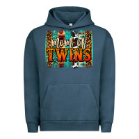 Pigment Midnight Navy mom of twins western brushstroke Urban Hoodie - OliviaCreatesArt