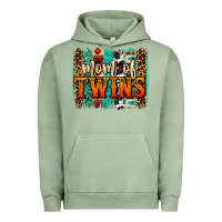 Pigment Oil Green mom of twins western brushstroke Urban Hoodie - OliviaCreatesArt