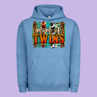 Mom Of Twins Western Brushstroke Urban Hoodie Designed By Oliviacreatesart
