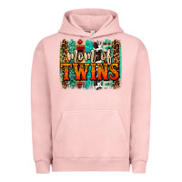 Pigment Salmon mom of twins western brushstroke Urban Hoodie - OliviaCreatesArt
