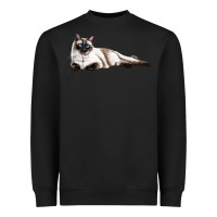 Black siamese Heavyweight Sweatshirt - LillyAllenDesigns