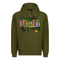 Army Green Going bat shit crazy Premium Hoodie - NancyCooperArtShop