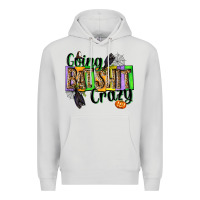 Dove Grey Going bat shit crazy Premium Hoodie - NancyCooperArtShop