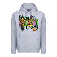 Heather Grey Going bat shit crazy Premium Hoodie - NancyCooperArtShop