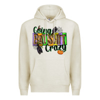 Oatmeal Heather Going bat shit crazy Premium Hoodie - NancyCooperArtShop