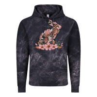Cloud Black bunny with blossom flower Vintage Hoodie - Artiststas