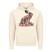 Vintage Artic bunny with blossom flower Vintage Hoodie - Artiststas