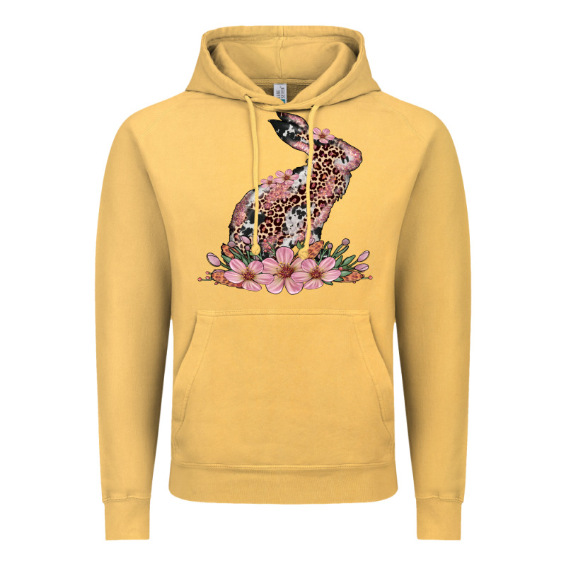 Bunny With Blossom Flower Vintage Hoodie by Artiststas | Teevron