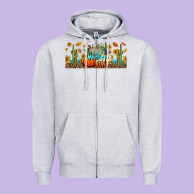 Welcome Fall Zipper Hoodie Designed By Bundleandbundleshop