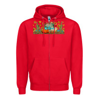 Red welcome fall Zipper Hoodie - BundleAndBundleShop