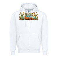 White welcome fall Zipper Hoodie - BundleAndBundleShop