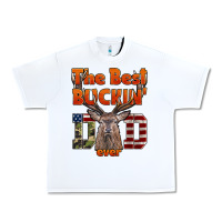 White The Best Bucking Dad Ever Urban Heavy Tee - LillyAllenDesigns