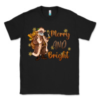 Black merry and bright black santa Classic Tee - MaliasSmallBusiness