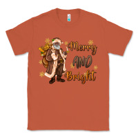 Copper merry and bright black santa Classic Tee - MaliasSmallBusiness