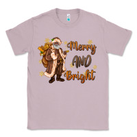 Lilac merry and bright black santa Classic Tee - MaliasSmallBusiness