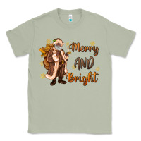 Matcha merry and bright black santa Classic Tee - MaliasSmallBusiness