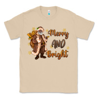 Mushroom merry and bright black santa Classic Tee - MaliasSmallBusiness