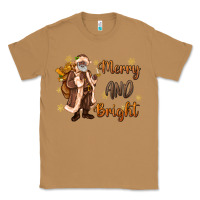 Toasted Coconut merry and bright black santa Classic Tee - MaliasSmallBusiness