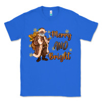True Royal merry and bright black santa Classic Tee - MaliasSmallBusiness