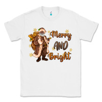 White merry and bright black santa Classic Tee - MaliasSmallBusiness