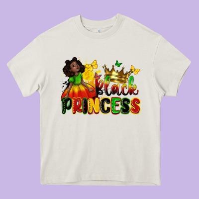 Black Princess Juneteenth Heavy Core Tee Designed By Zillion Design Studio
