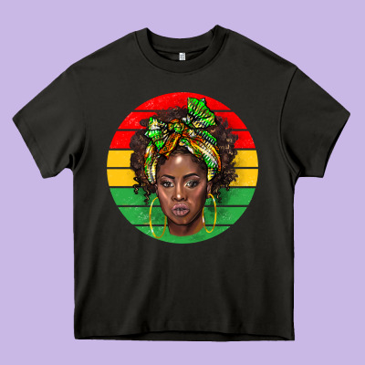Black Women Heavy Core Tee Designed By Barkaloodesign