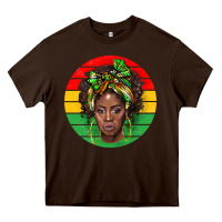 Chocolate Brown black women Heavy Core Tee - BarkalooDesign