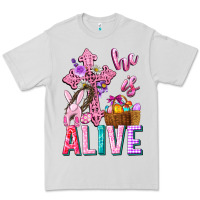 Dove Grey he is alive easter Premium Tee - Neo Western