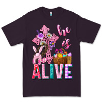 Plum he is alive easter Premium Tee - Neo Western