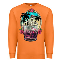 Carrot summer skeleton cocktail Premium Sweatshirt - NancyCooperArtShop