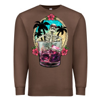 Chestnut summer skeleton cocktail Premium Sweatshirt - NancyCooperArtShop