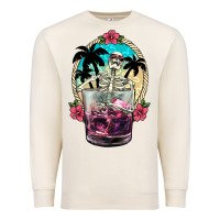Sandshell summer skeleton cocktail Premium Sweatshirt - NancyCooperArtShop