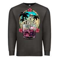 Smoke summer skeleton cocktail Premium Sweatshirt - NancyCooperArtShop