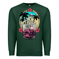 Sports Green summer skeleton cocktail Premium Sweatshirt - NancyCooperArtShop