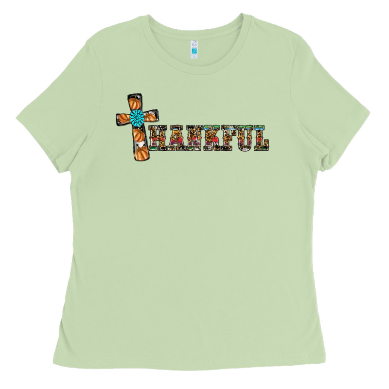 Thankful Pumpkin Cross Ladies Tee by RanaPortraitStore | Teevron