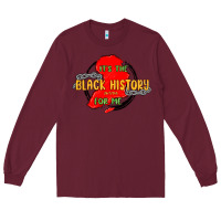 Burgundy black history month Long Sleeve Tee - MaliasSmallBusiness