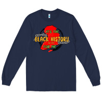 Navy black history month Long Sleeve Tee - MaliasSmallBusiness