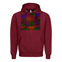 Burgundy halloween leopard Zipper Hoodie - BundleAndBundleShop