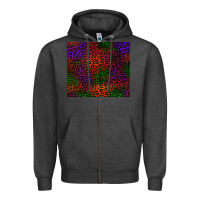Charcoal Heather halloween leopard Zipper Hoodie - BundleAndBundleShop