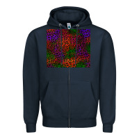 Navy halloween leopard Zipper Hoodie - BundleAndBundleShop